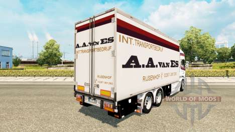 De la peau A. A. van ES pour tracteur Scania Tan pour Euro Truck Simulator 2