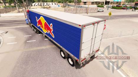 Haut Red Bull auf den Anhänger-der Kühlschrank für American Truck Simulator