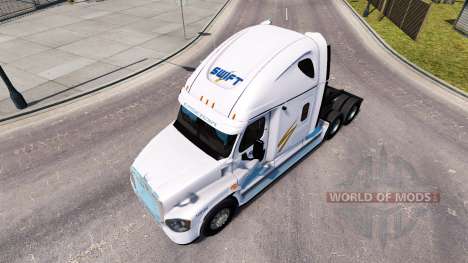 Haut Swift auf Zugmaschine Freightliner Cascadia für American Truck Simulator