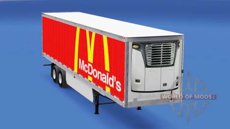 Haut McDonalds auf dem Anhänger für American Truck Simulator