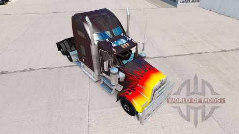 HotRod de la peau pour le Kenworth W900 tracteur pour American Truck Simulator