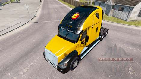 Скин Estes Express на Freightliner Cascadia für American Truck Simulator