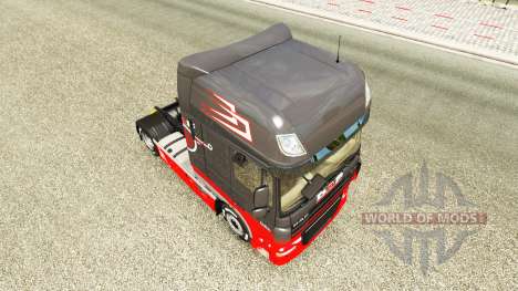 Gris Rouge de la peau pour DAF camion pour Euro Truck Simulator 2