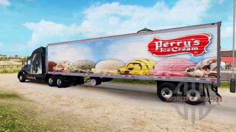 Haut Perry Ice-Cream auf den Anhänger-der Kühlsc für American Truck Simulator