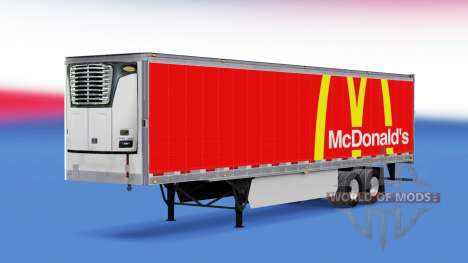 La peau McDonalds sur la remorque pour American Truck Simulator