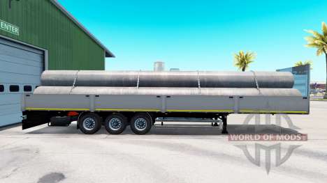 Flachbett-Auflieger Kogel mit verschiedenen Last für American Truck Simulator