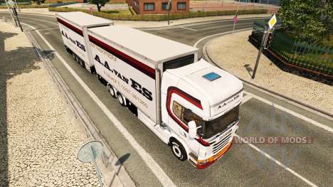 Haut A. A. van ES-für Zugmaschine Scania Tandem für Euro Truck Simulator 2