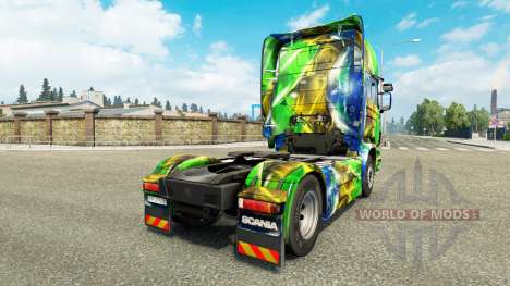 La peau Brasil 2014 pour Scania camion pour Euro Truck Simulator 2
