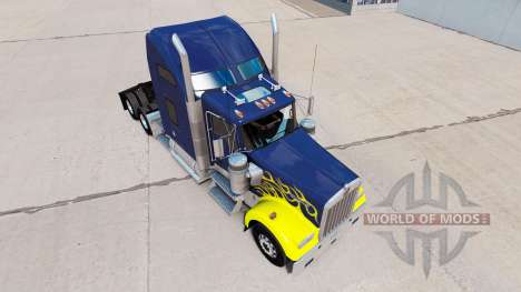 Haut auf Schwer LKW Traktor Kenworth W900 für American Truck Simulator