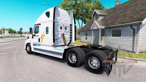 La peau Swift sur tracteur Freightliner Cascadia pour American Truck Simulator