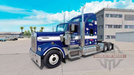 Haut-Onkel D-Logistik auf LKW-Kenworth W900 für American Truck Simulator