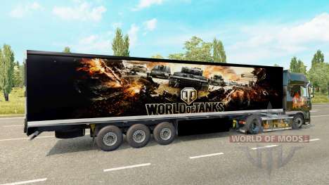 La peau de World of Tanks sur la remorque pour Euro Truck Simulator 2