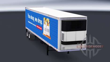 Haut Tesco auf dem Auflieger-Kühlschrank für American Truck Simulator