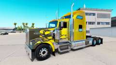 La peau de Carbone Personnalisé sur le camion Kenworth W900 pour American Truck Simulator