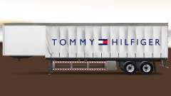 La peau de Tommy Hilfiger sur un rideau semi-remorque pour American Truck Simulator