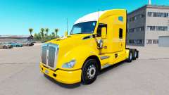 La peau de Port Vale sur jaune tracteur Kenworth pour American Truck Simulator