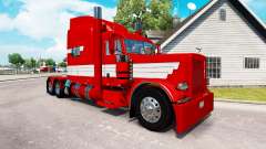 Скин Weißen Streifen auf dem Roten Lack на Peterbilt 389 für American Truck Simulator