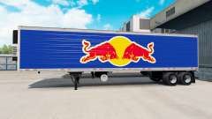 La peau de Red Bull sur la semi-remorque-le réfrigérateur pour American Truck Simulator