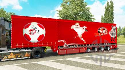 Krone rideau semi-remorque 1. FC Cologne pour Euro Truck Simulator 2