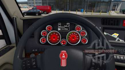 La couleur rouge de l'dispositifs à un Kenworth T680 pour American Truck Simulator