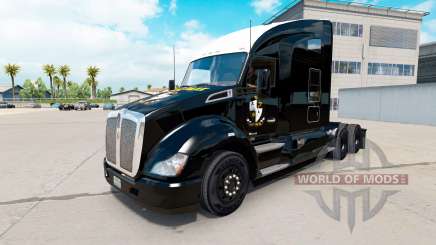 La peau noire Port Vale sur un tracteur Kenworth pour American Truck Simulator