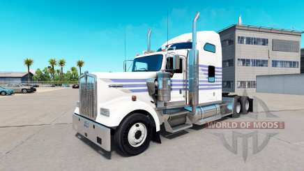 Peau Classique Rayures sur le camion Kenworth W900 pour American Truck Simulator