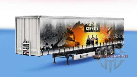 L'asphalte des cow-boys de la peau sur la remorque pour Euro Truck Simulator 2