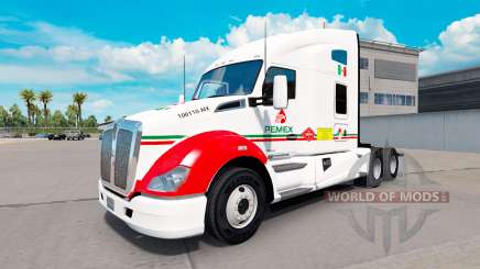 La peau Pemex sur un tracteur Kenworth pour American Truck Simulator