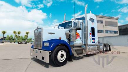 La peau UNC Tarheel sur le camion Kenworth W900 pour American Truck Simulator