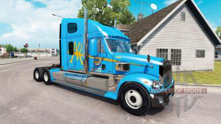 La peau A&R sur le camion Freightliner Coronado pour American Truck Simulator