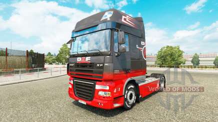Gris Rouge de la peau pour DAF camion pour Euro Truck Simulator 2
