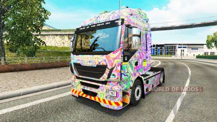 La peau Psychédélique sur le camion Iveco pour Euro Truck Simulator 2