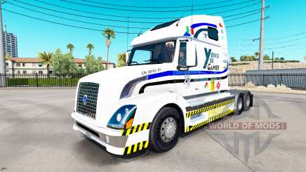 La peau Yekko Yekk Gamer sur tracteur Volvo VNL 670 pour American Truck Simulator