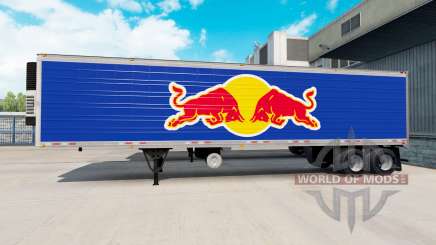 La peau de Red Bull sur la semi-remorque-le réfrigérateur pour American Truck Simulator