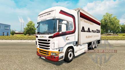 De la peau A. A. van ES pour tracteur Scania Tandem pour Euro Truck Simulator 2