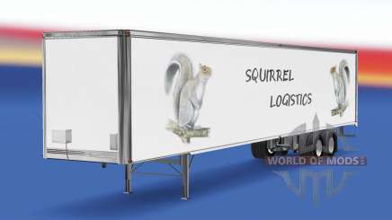 Das Eichhörnchen Logistik-skin für den Anhänger für American Truck Simulator