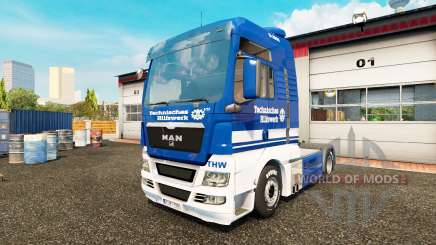 La peau THW tracteur HOMME pour Euro Truck Simulator 2