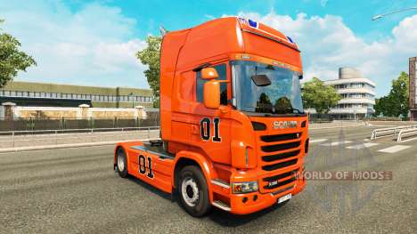 La peau Hazzard v2.0 camion Scania pour Euro Truck Simulator 2