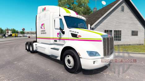 La peau Correos de Mexico pour le camion Peterbi pour American Truck Simulator