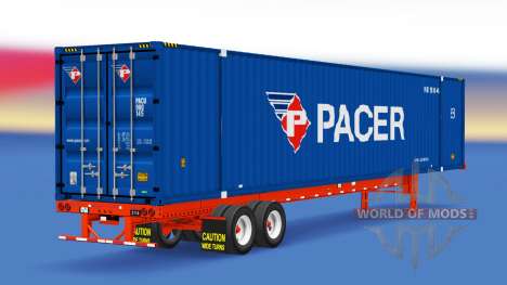 Semi-remorque conteneur Pacer pour American Truck Simulator