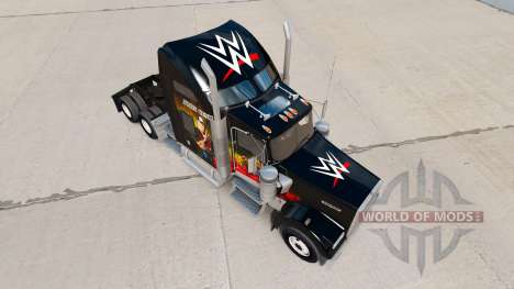 La peau de la WWE sur le camion Kenworth W900 pour American Truck Simulator