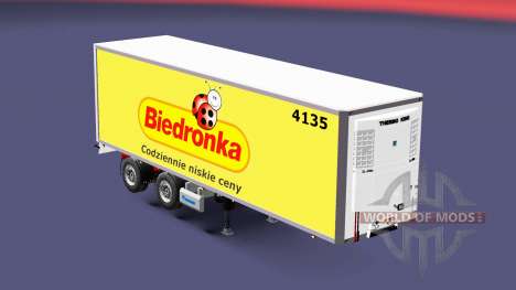 Semitrailer refrigerator Krone Biedronka für Euro Truck Simulator 2
