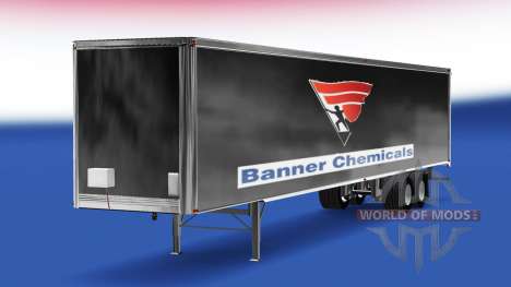 Haut-Banner Chemikalien v2.0 auf dem semi-traile für American Truck Simulator