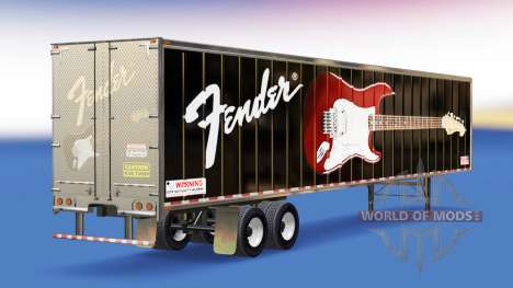 La peau des Guitares Fender sur la remorque pour American Truck Simulator
