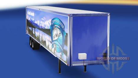 Haut Copper River Seafoods auf den trailer für American Truck Simulator