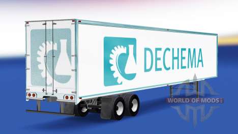La peau Dechema sur la remorque pour American Truck Simulator