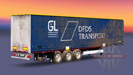 Rideau semi-remorque Krone DFDS Transport v2.0 pour Euro Truck Simulator 2