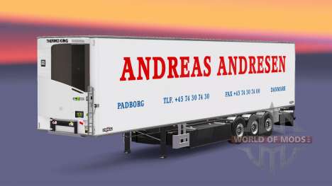 Semi-remorque frigo Chereau Andreas Andresen pour Euro Truck Simulator 2