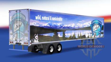 Haut Copper River Seafoods auf den trailer für American Truck Simulator