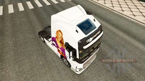 Jennifer Lawrence skin für Volvo-LKW für Euro Truck Simulator 2